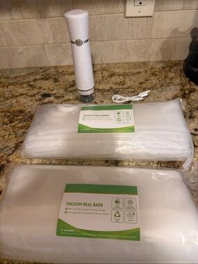 Vacuum Sealer and  Bags - Clear Plastic Storage Sets (2 Packs)